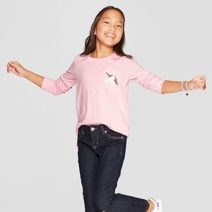 Cat & Jack Flip Unicorn T-shirt NWOT